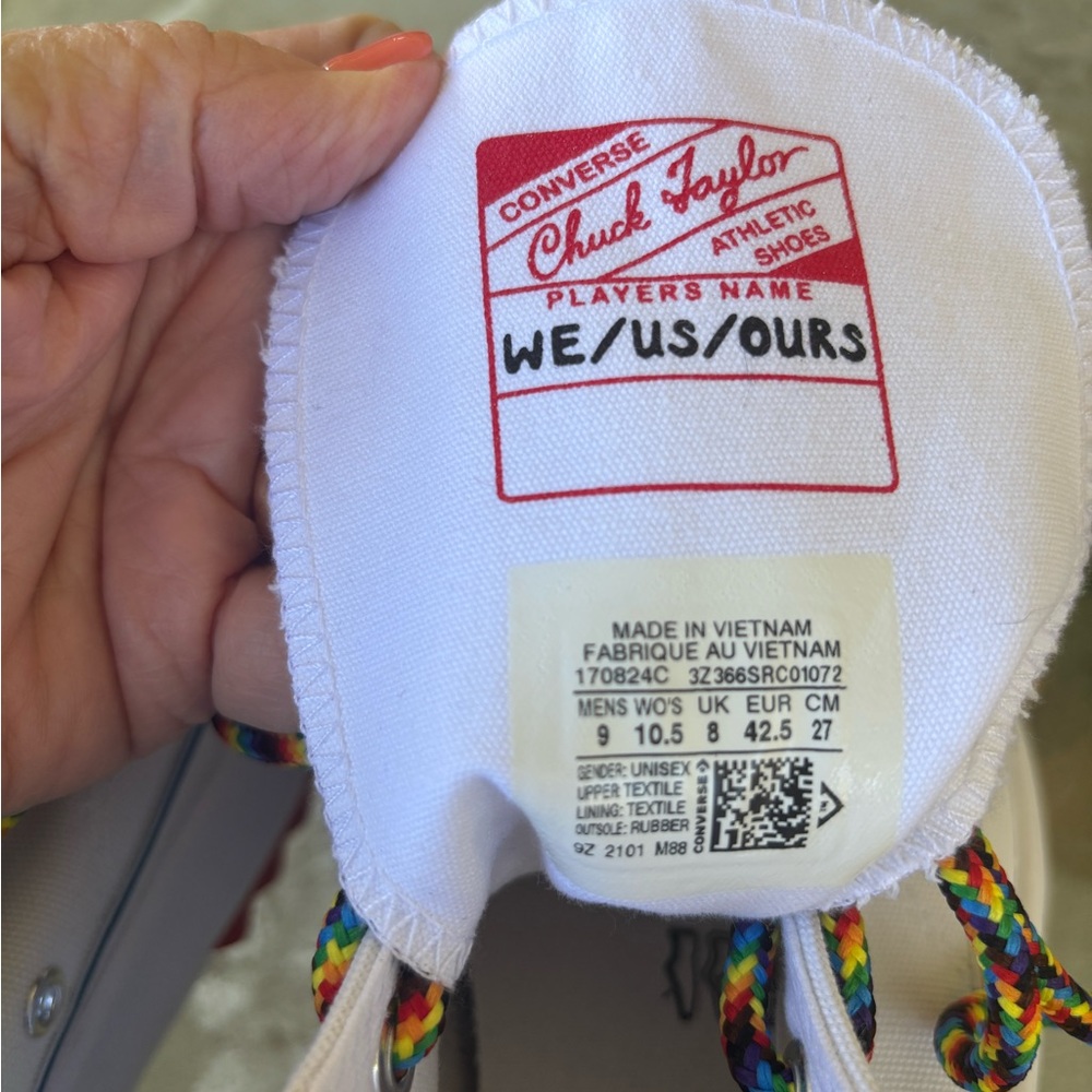 Converse Run Star Hike High Top Pride Men Size 9 or Womens 10.5 170824c New New - Picture 5 of 15